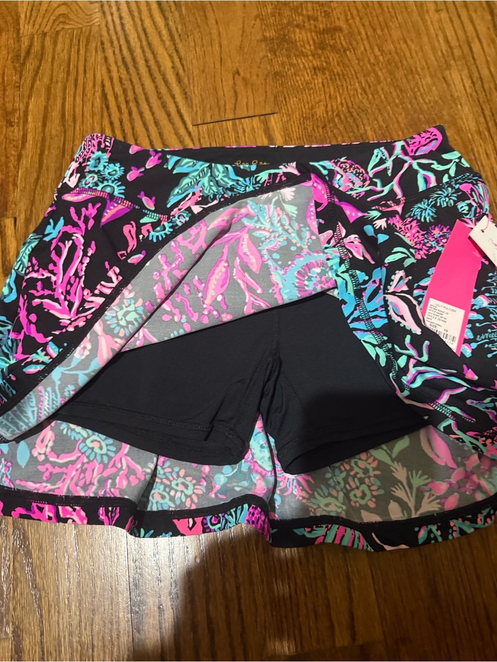 Lilly Pulitzer Luxletic Aila Skort Onyx Twilight Coral Color Size XS NWT - Picture 7 of 10